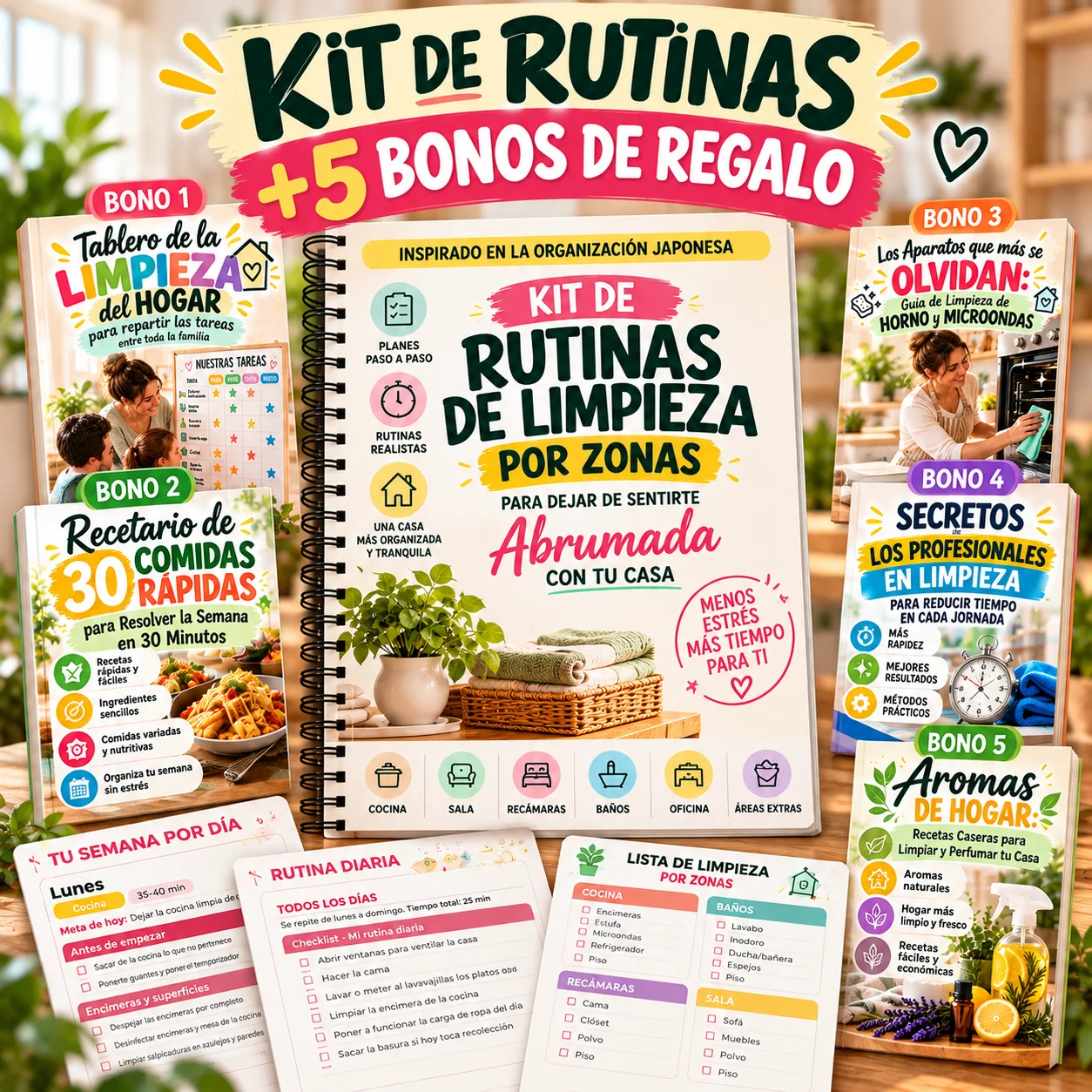 Kit de Rutinas de Limpieza por Zonas + 5 bonos